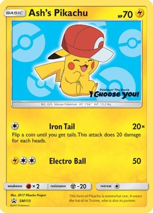 Ash's Pikachu #SM113