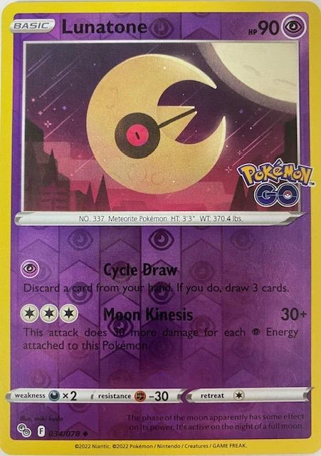 Lunatone Reverse Holo #34