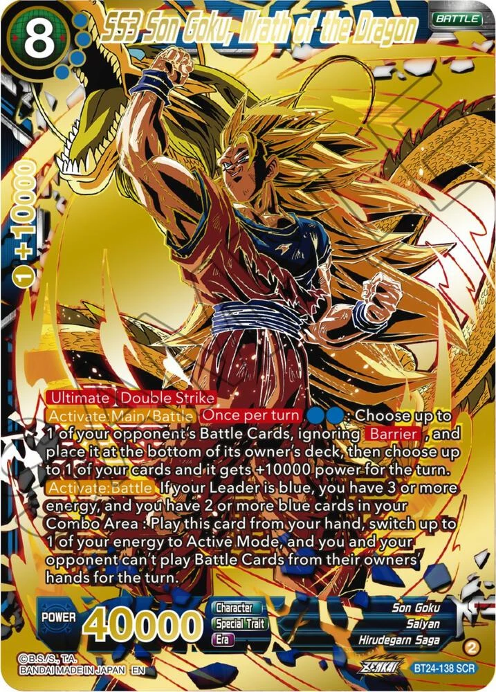 SS3 Son Goku, Wrath of the Dragon #BT24-138