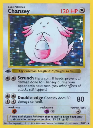 Chansey 1st Edition — the record Lunar pull, PSA 10