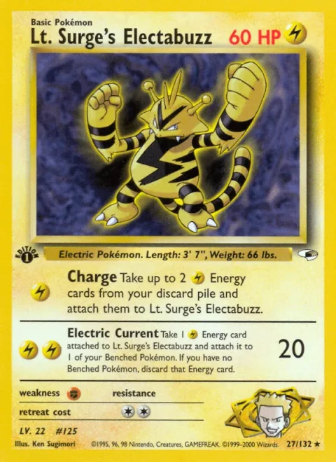 Lt Surge's Electabuzz 1st Edition
