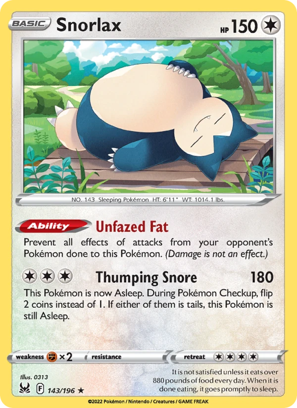 Snorlax Holo #143