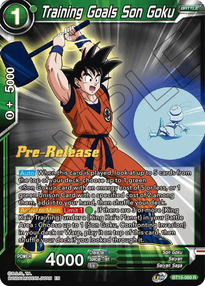 Training Goals Son Goku [Pre-Release] #BT15-069