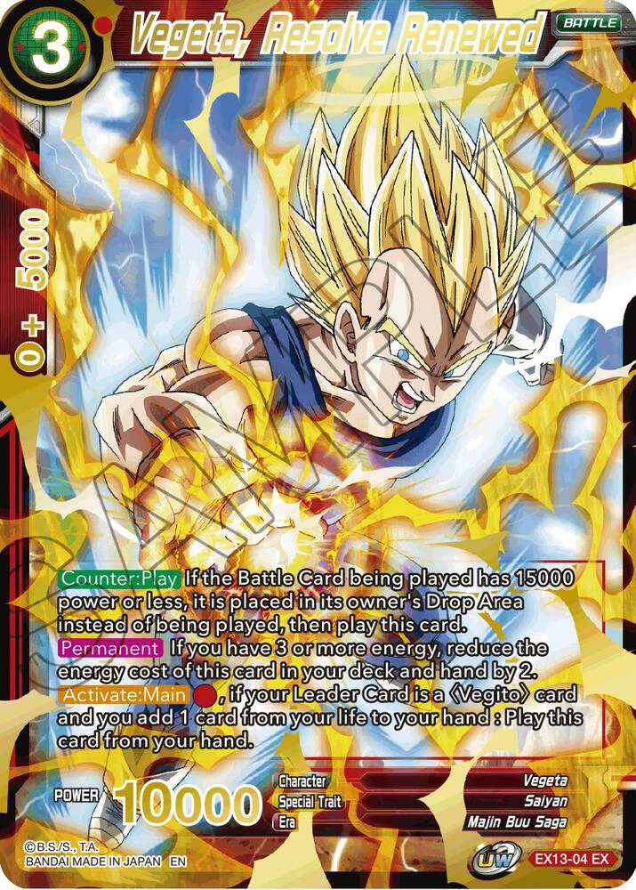 Vegeta, Resolve Renewed #EX13-04