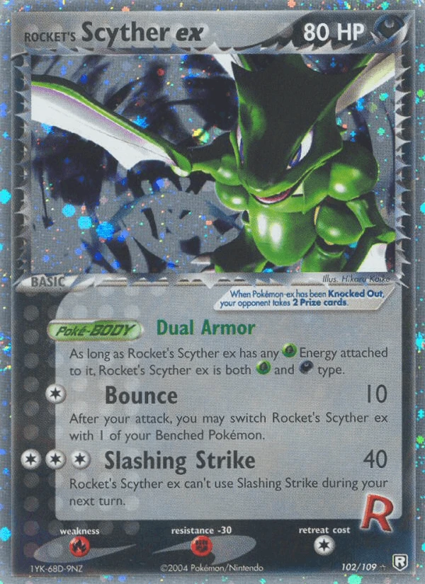 Rocket's Scyther Ex #102