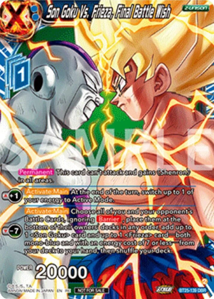 Son Goku Vs. Frieza, Final Battle Wish [Deluxe Pack 2025 Vol.2] #BT25-139