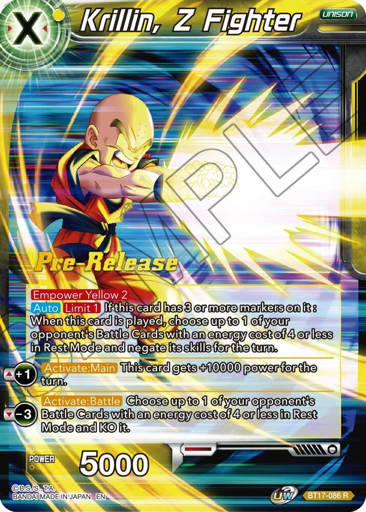 Krillin, Z Fighter [Pre-Release] #BT17-086
