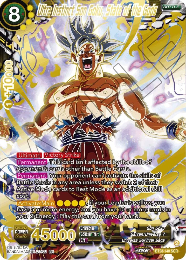 Ultra Instinct Son Goku, State of the Gods #BT23-140