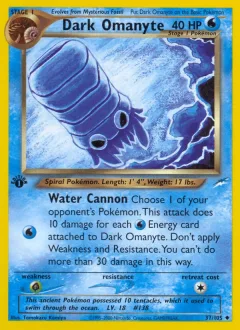 Dark Omanyte 1st Edition