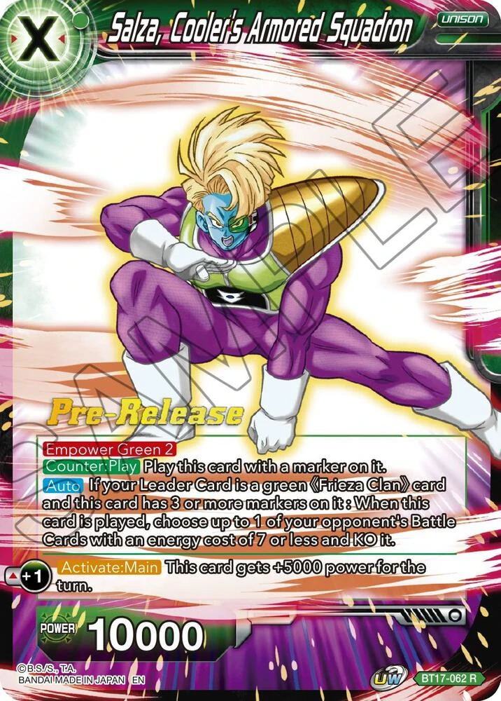 Salza, Cooler's Armored Squadron [Pre-Release] #BT17-062
