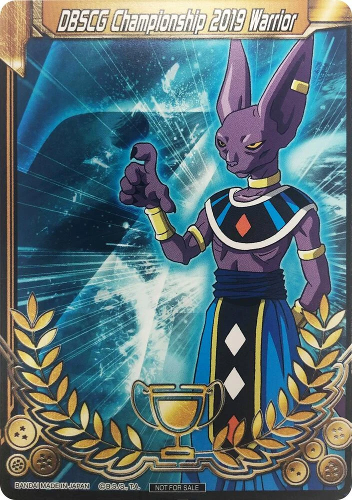 DBSCG Championship 2019 Warrior (Merit Card) - Universe 7 "Beerus" [Tournament Promo] #7