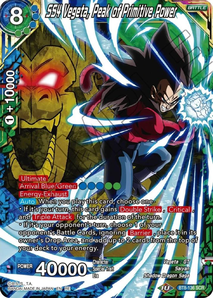 SS4 Vegeta, Peak of Primitive Power [Mythic Booster] #BT8-136