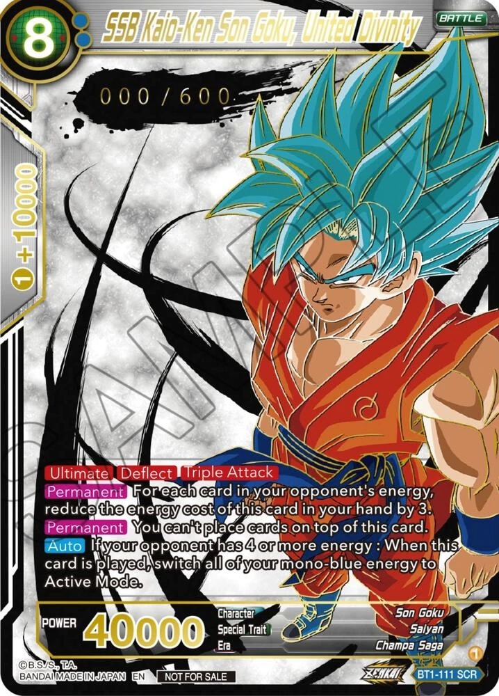 SSB Kaio-Ken Son Goku, United Divinity [Serial Numbered] #BT1-111