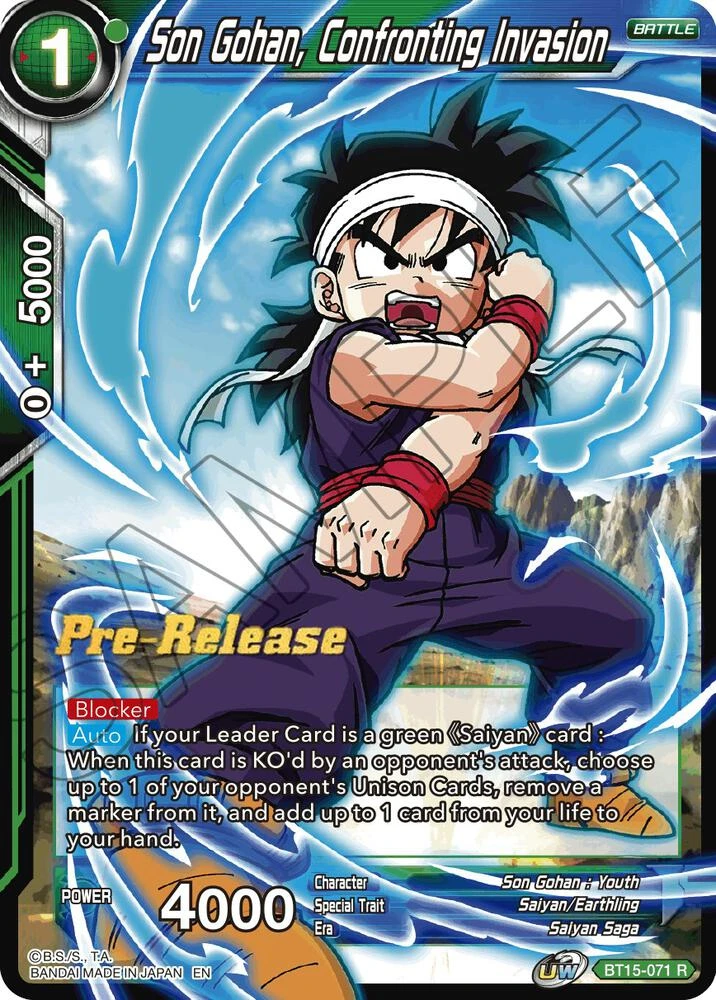 Son Gohan, Confronting Invasion [Pre-Release] #BT15-071