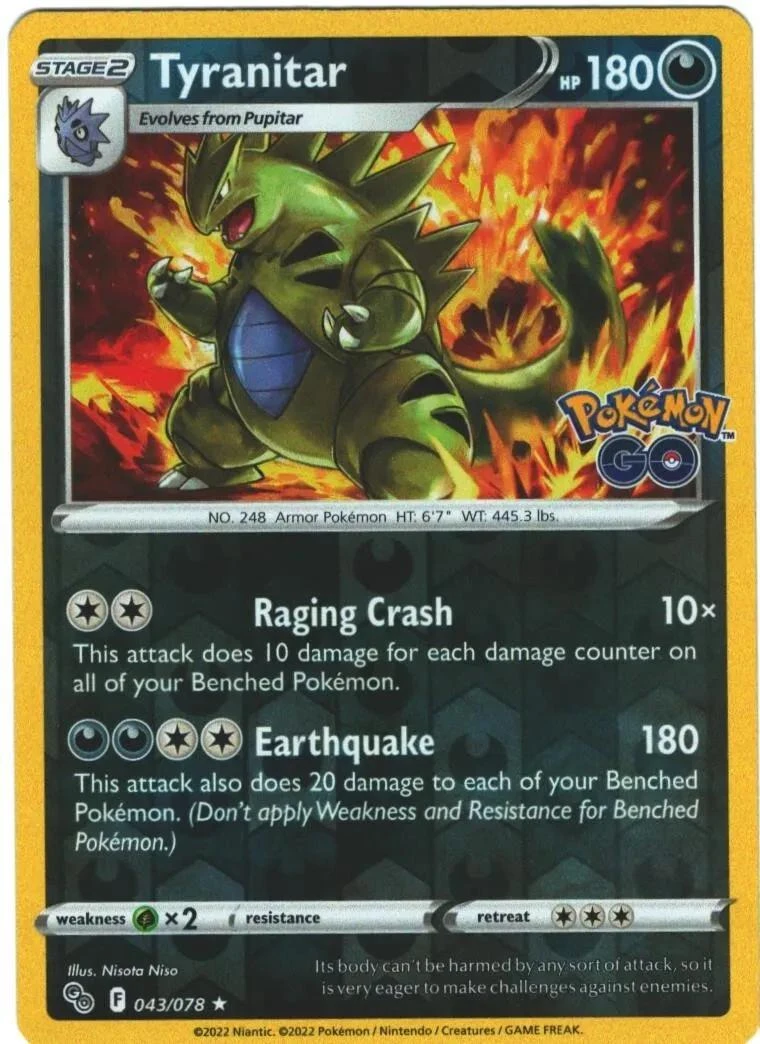 Tyranitar Reverse Holo #43