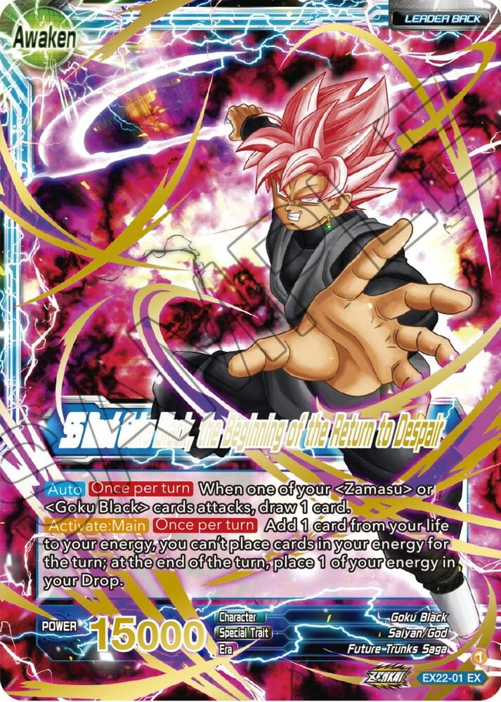 Goku Black // SS Rose Goku Black, the Beginning of the Return to Despair [Gold Stamped] #EX22-01