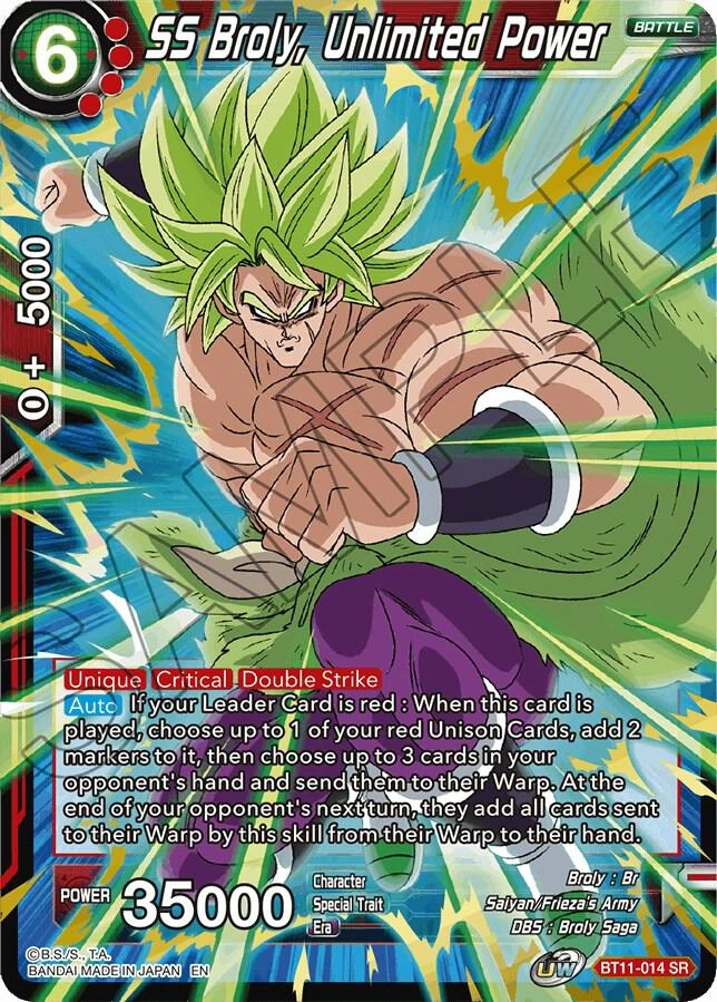 SS Broly, Unlimited Power #BT11-014