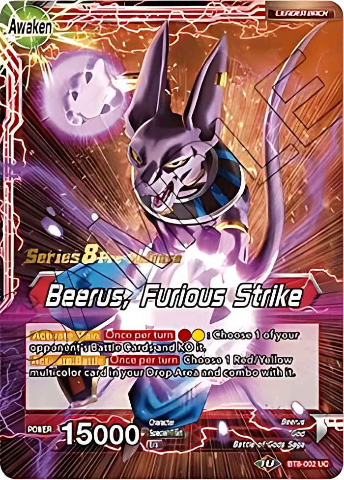Beerus // Beerus, Furious Strike [Pre-Release] #BT8-002_PR