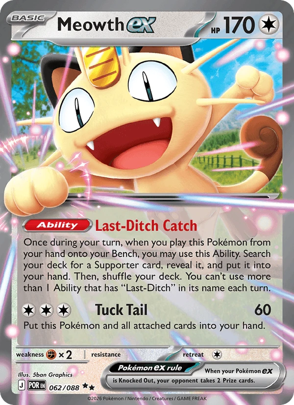 Meowth Ex #62