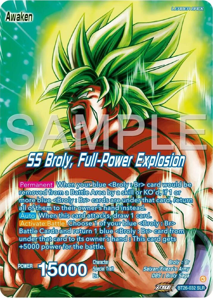 Broly // SS Broly, Full-Power Explosion [Alternate Art] #BT26-032