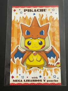 Poncho Wearing Pikachu Mega Charizard Y Business Card