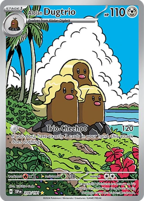Alolan Dugtrio Indonesian Collector's Set Stamp #209/SV-P