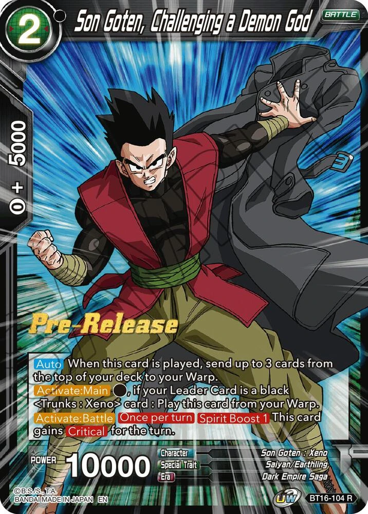 Son Goten, Challenging a Demon God [Pre-Release] #BT16-104