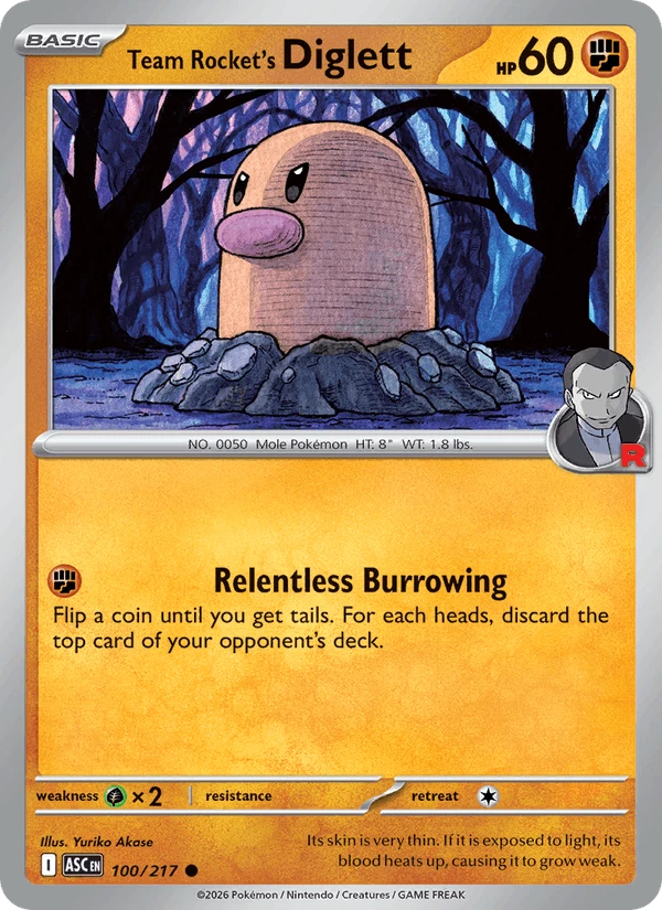 Team Rocket's Diglett #100