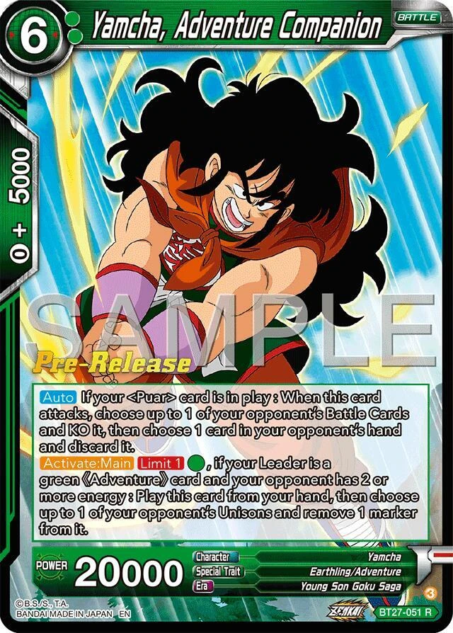 Yamcha, Adventure Companion [Pre-Release] #BT27-051