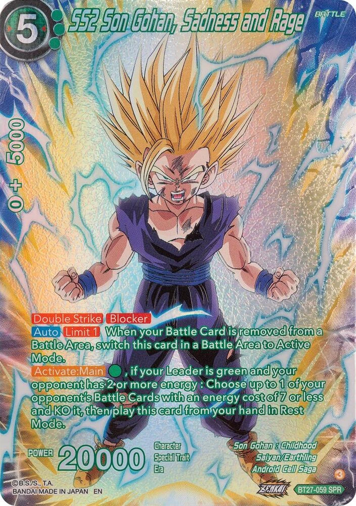 SS2 Son Gohan, Sadness and Rage [SPR] #BT27-059