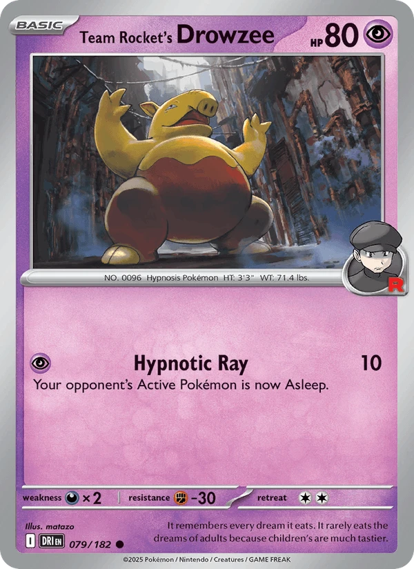 Team Rocket's Drowzee #79
