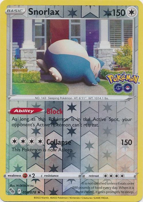 Snorlax Reverse Holo #55