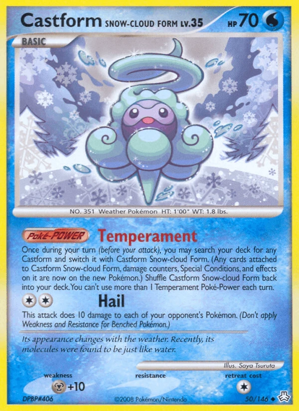 Castform Snow-Cloud Form #50