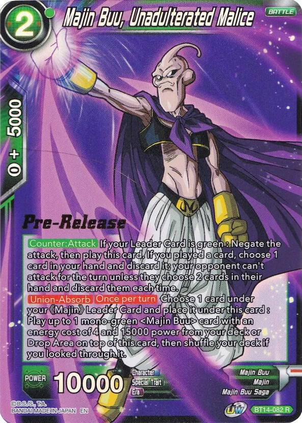 Majin Buu, Unadulterated Malice [Pre-Release] #BT14-082