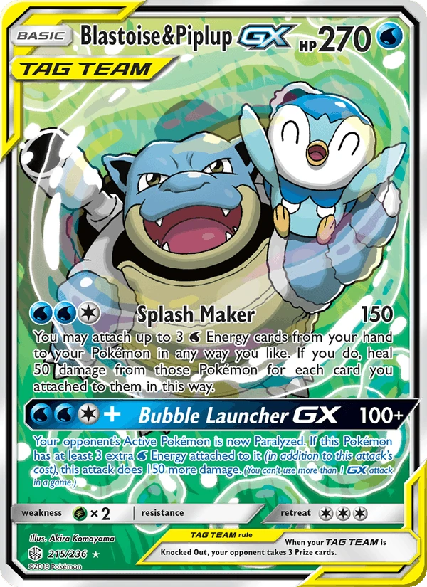 Blastoise & Piplup Gx #215