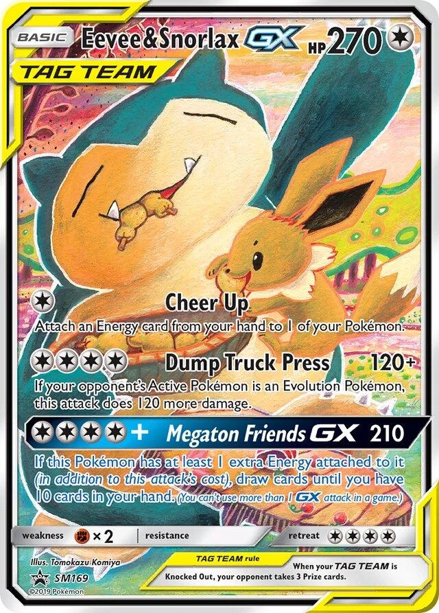 Eevee & Snorlax Gx Sm169