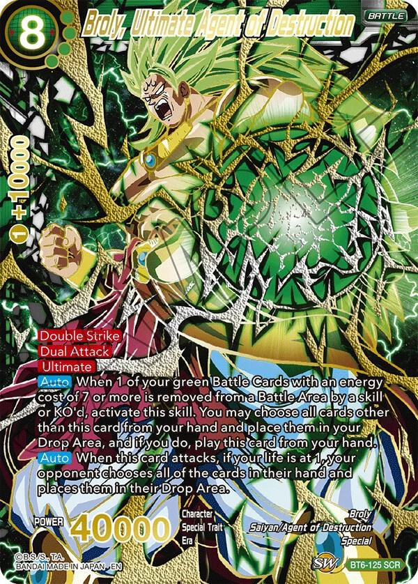 Broly, Ultimate Agent of Destruction [SCR] #BT6-125
