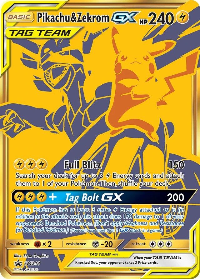 Pikachu & Zekrom Gx Sm248