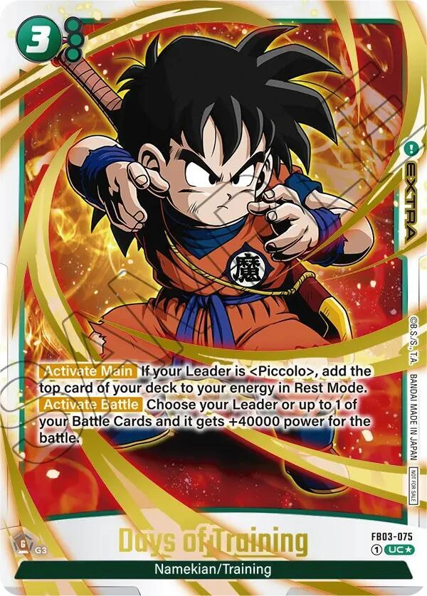 Days of Training [Championship Pack 02 Gold] #FB03-075