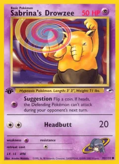Sabrina's Drowzee 1st Edition