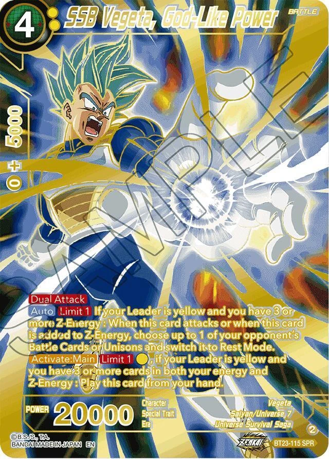 SSB Vegeta, God-Like Power [SPR] #BT23-115