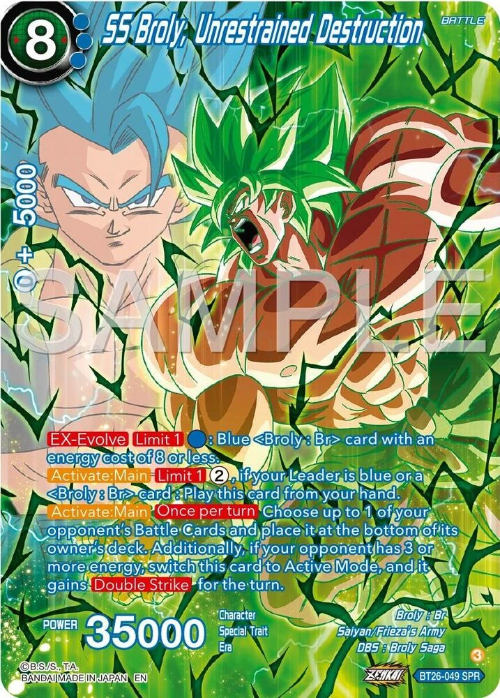 SS Broly, Unrestrained Destruction [SPR] #BT26-049