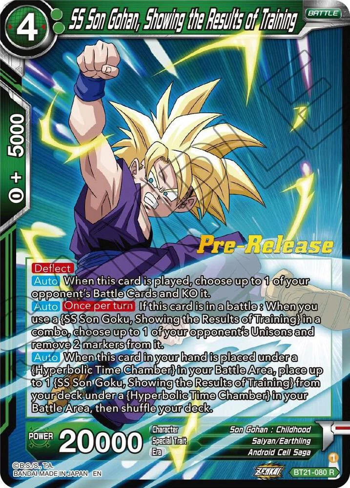 SS Son Gohan, Showing the Results of Training [Pre-Release] #BT21-080