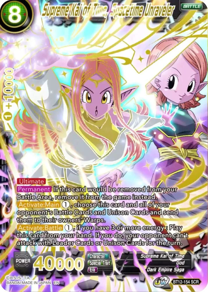 Supreme Kai of Time, Spacetime Unraveler #BT12-154