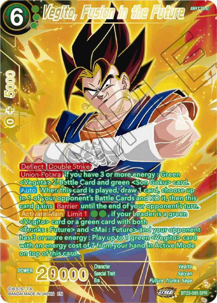 Vegito, Fusion in the Future [SPR] #BT23-085