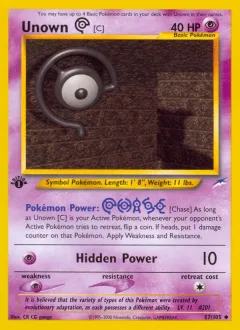 Unown C 1st Edition