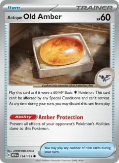 Antique Old Amber Reverse Holo