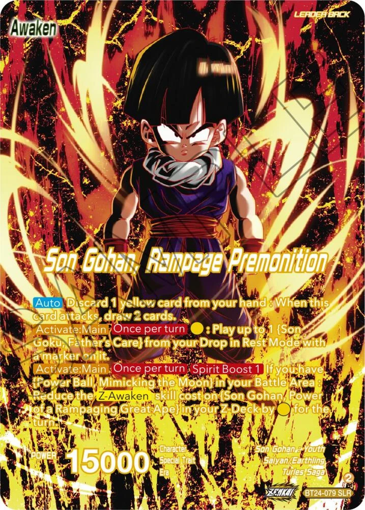 Son Gohan // Son Gohan, Rampage Premonition [SLR] #BT24-079