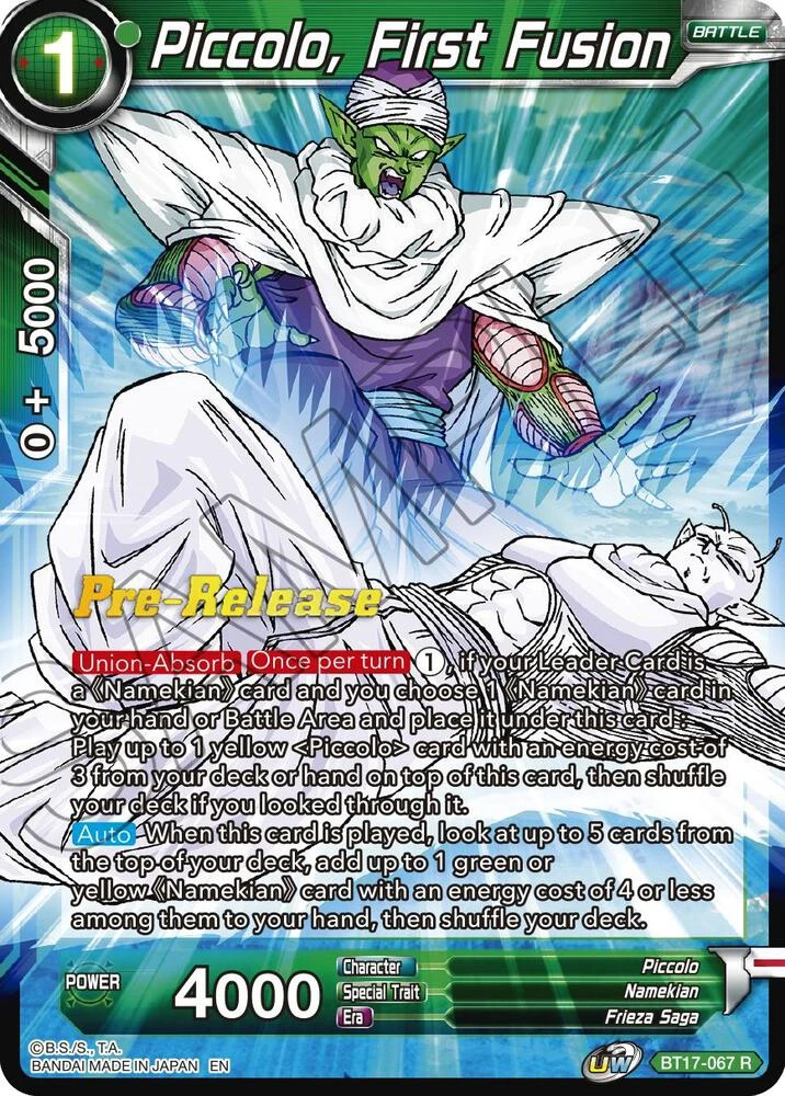 Piccolo, First Fusion [Pre-Release] #BT17-067