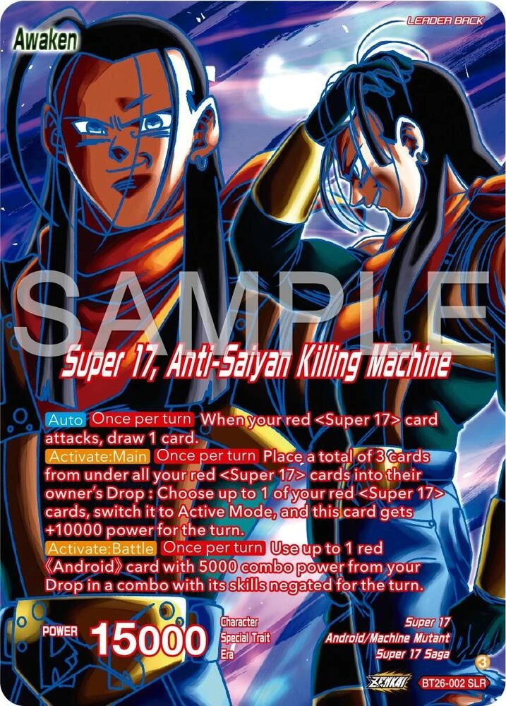 Hell Fighter 17 // Super 17, Anti-Saiyan Killing Machine [Alternate Art] #BT26-002
